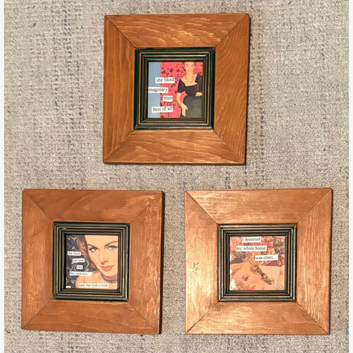 Used Set of 3 Framed Mid-century Ladies for sale on AptDeco