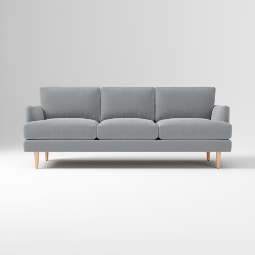 Used West Elm Haven Loft Sofa 86” Gray Washed Canvas for sale on AptDeco