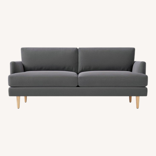 Used West Elm Haven Loft Sofa 86” Gray Washed Canvas for sale on AptDeco