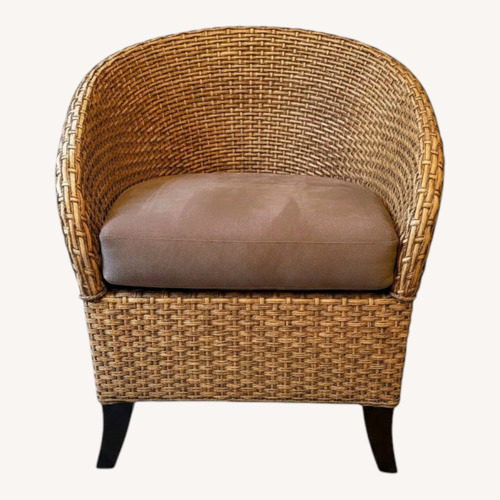 Used Natural Wicker Accent Chair for sale on AptDeco