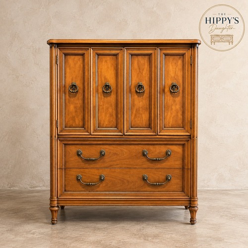 Used Vintage Henredon Burl Wood Cabinet / Bar Chest for sale on AptDeco