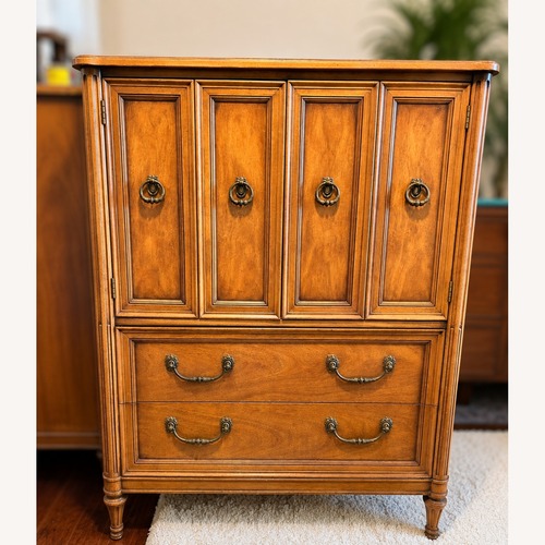 Used Vintage Henredon Burl Wood Cabinet / Bar Chest  for sale on AptDeco