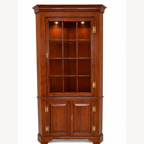Used Henkel Harris Corner Cabinet Wild Black Cherry for sale on AptDeco