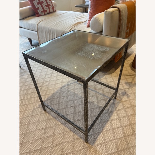 Used Dovecote Silver Antique Mirror Side Table for sale on AptDeco