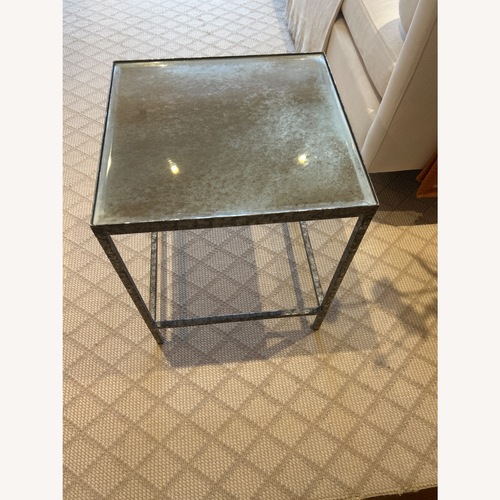 Used Dovecote Silver Mirror Glass Side Table for sale on AptDeco