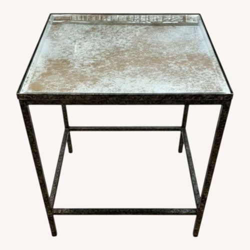 Used Dovecote Silver Mirror Glass Side Table for sale on AptDeco
