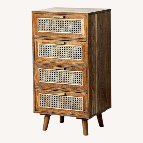Used Wayfair Rattan Side Cabinet for sale on AptDeco