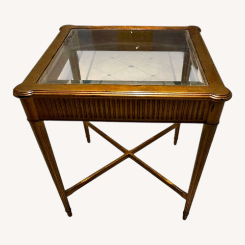 Used Sherrill Furniture Natural Wood Side Table for sale on AptDeco