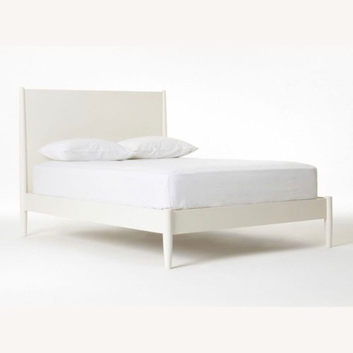 Used West Elm White Mid-Century Full Bed for sale on AptDeco
