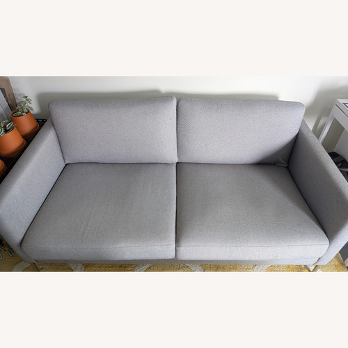 Used Knoll Divina Light Gray Fabric 2 Seater Sofa for sale on AptDeco