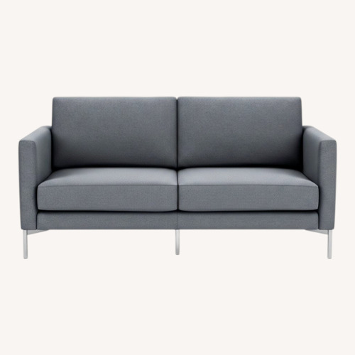 Used Knoll Divina Light Gray Fabric 2 Seater Sofa for sale on AptDeco