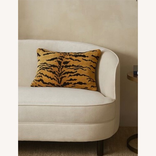 Used Alfie Tiger Chenille Velvet Lumbar Pillow for sale on AptDeco