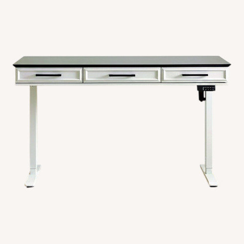 Used Wayfair White/Black Wood Desk for sale on AptDeco