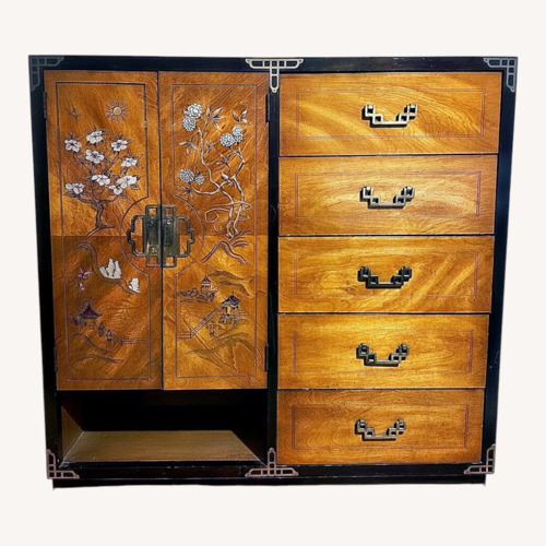 Used Bassett Natural Wood Armoire for sale on AptDeco