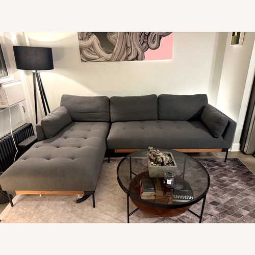Used Castlery Ethan Chaise Sectional Sofa in Stone Gray for sale on AptDeco