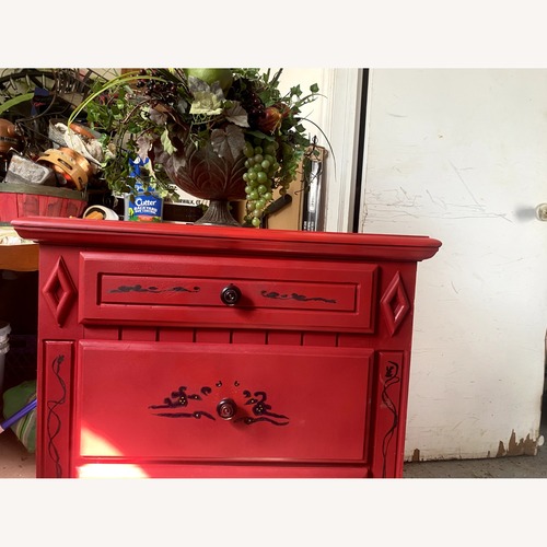 Used Vintage/Antique Finds Red Wood Dresser for sale on AptDeco