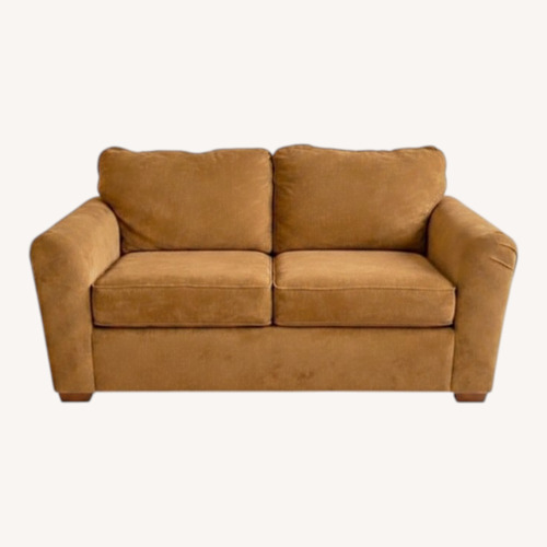 Used Vintage Mustard Yellow/Gold Chenille Sofa for sale on AptDeco