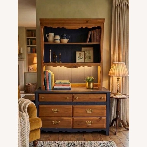Used Vintage Dresser & Detachable Hutch W Light for sale on AptDeco