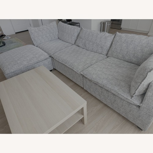 Used Albany Park Kova Gray Sofa + Ottoman for sale on AptDeco