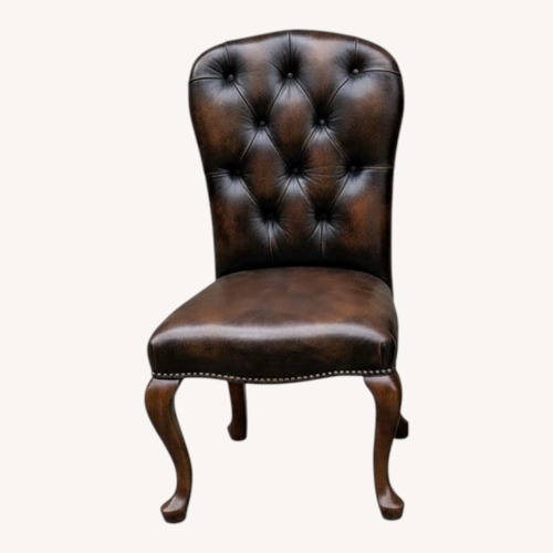 Used Stanley Furniture Dark Brown Leather Dining Chairs for sale on AptDeco