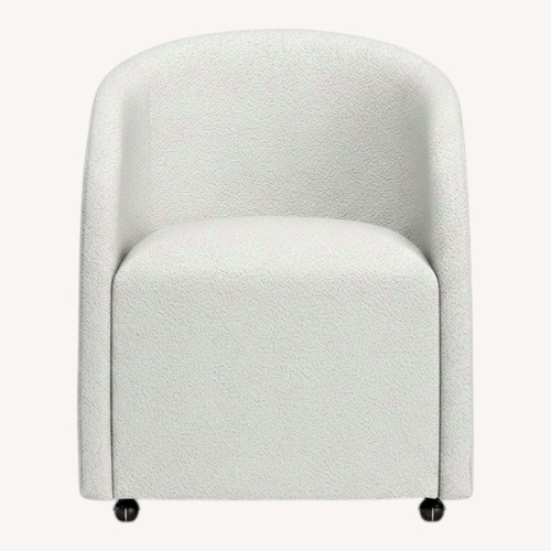 Used Ashley Furniture White Boucle Accent Chair for sale on AptDeco
