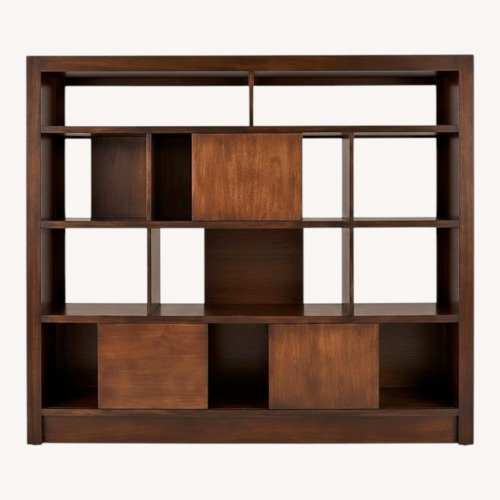 Used Room & Board South Cone Dark Brown Wood Bookcase for sale on AptDeco