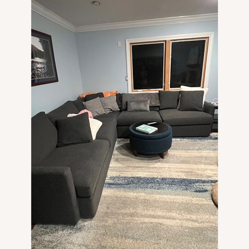 Used Crate & Barrel Blue Gray Sofa  for sale on AptDeco