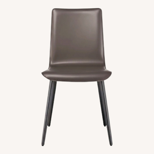 Used Room & Board Hirsch Dark Gray Faux Leather Dining Chairs for sale on AptDeco