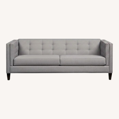 Used Macy’s Braylei Gray Tufted Modern Sofa for sale on AptDeco