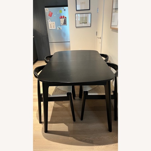 Used Astrid Mid Century Extension Dining Table Black  for sale on AptDeco