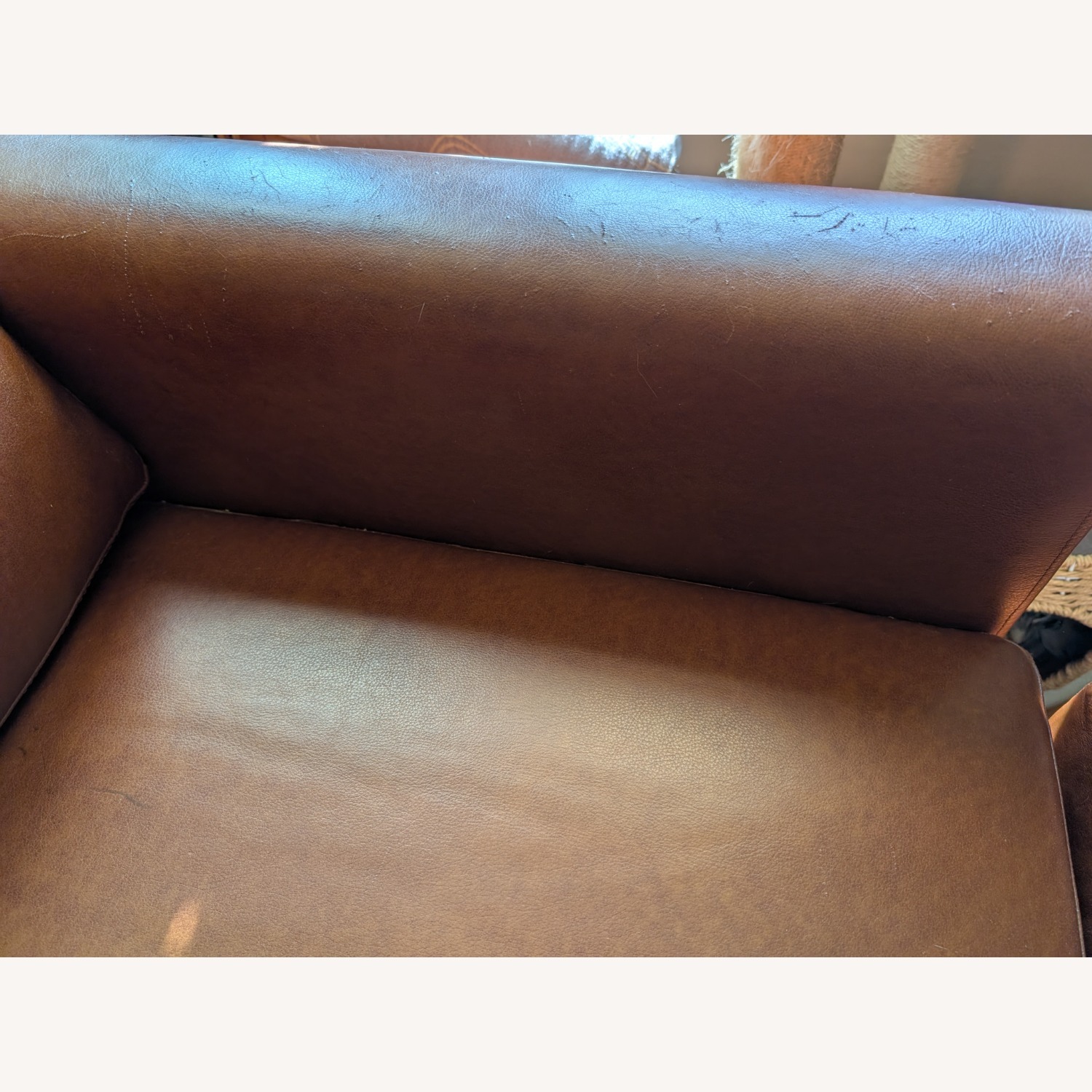 Burrow Nomad Light Brown Leather Loveseat with Ottoman - image-17