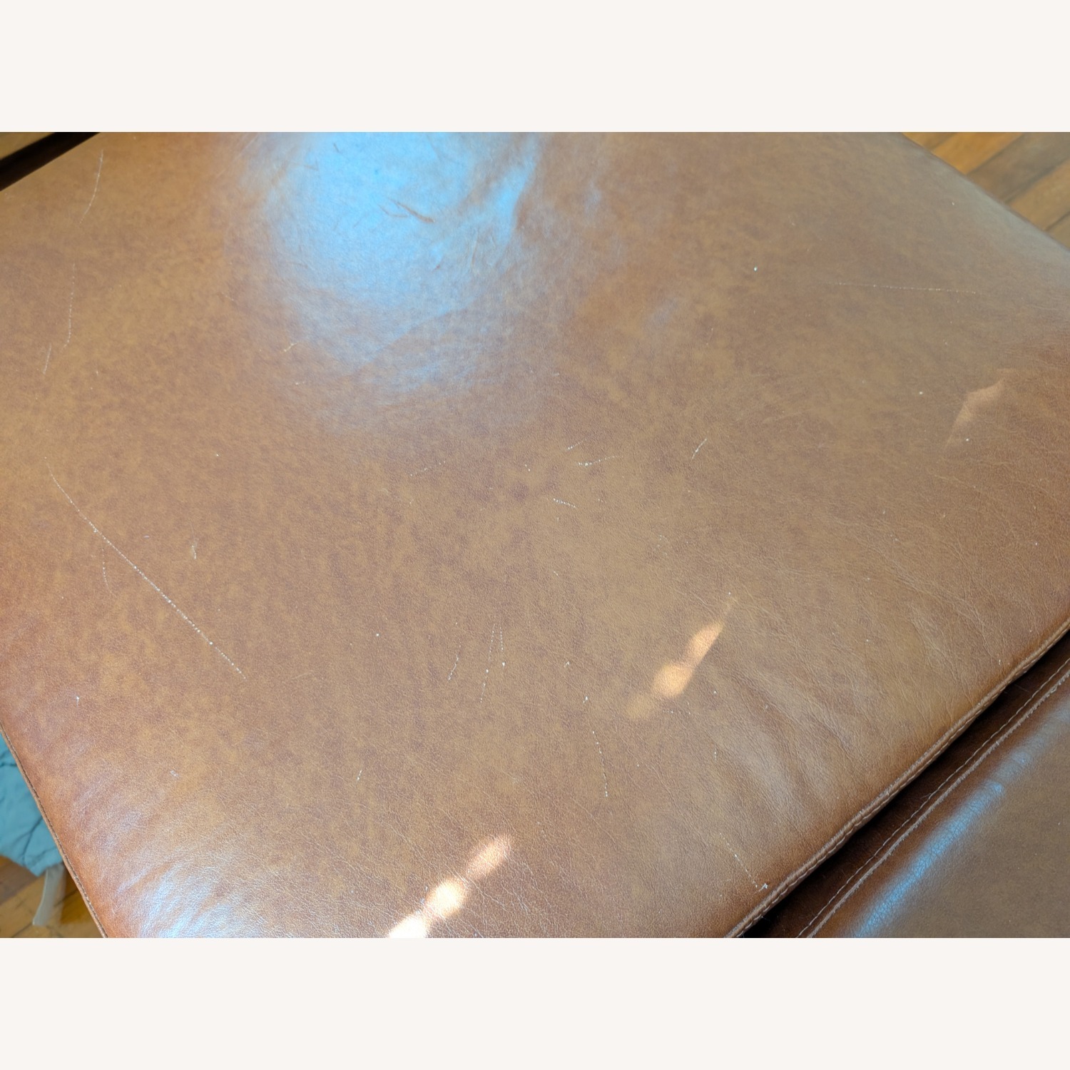 Burrow Nomad Light Brown Leather Loveseat with Ottoman - image-5