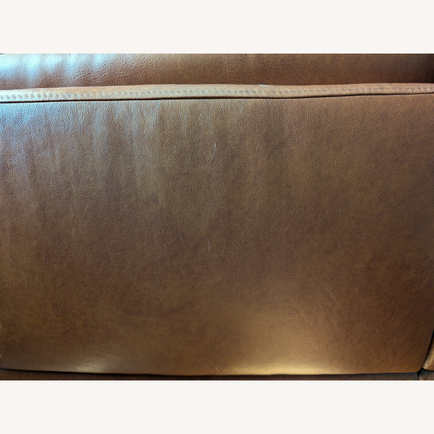 Burrow Nomad Light Brown Leather Loveseat with Ottoman - image-3