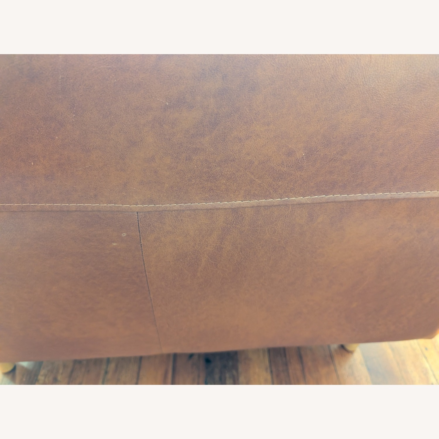 Burrow Nomad Light Brown Leather Loveseat with Ottoman - image-11