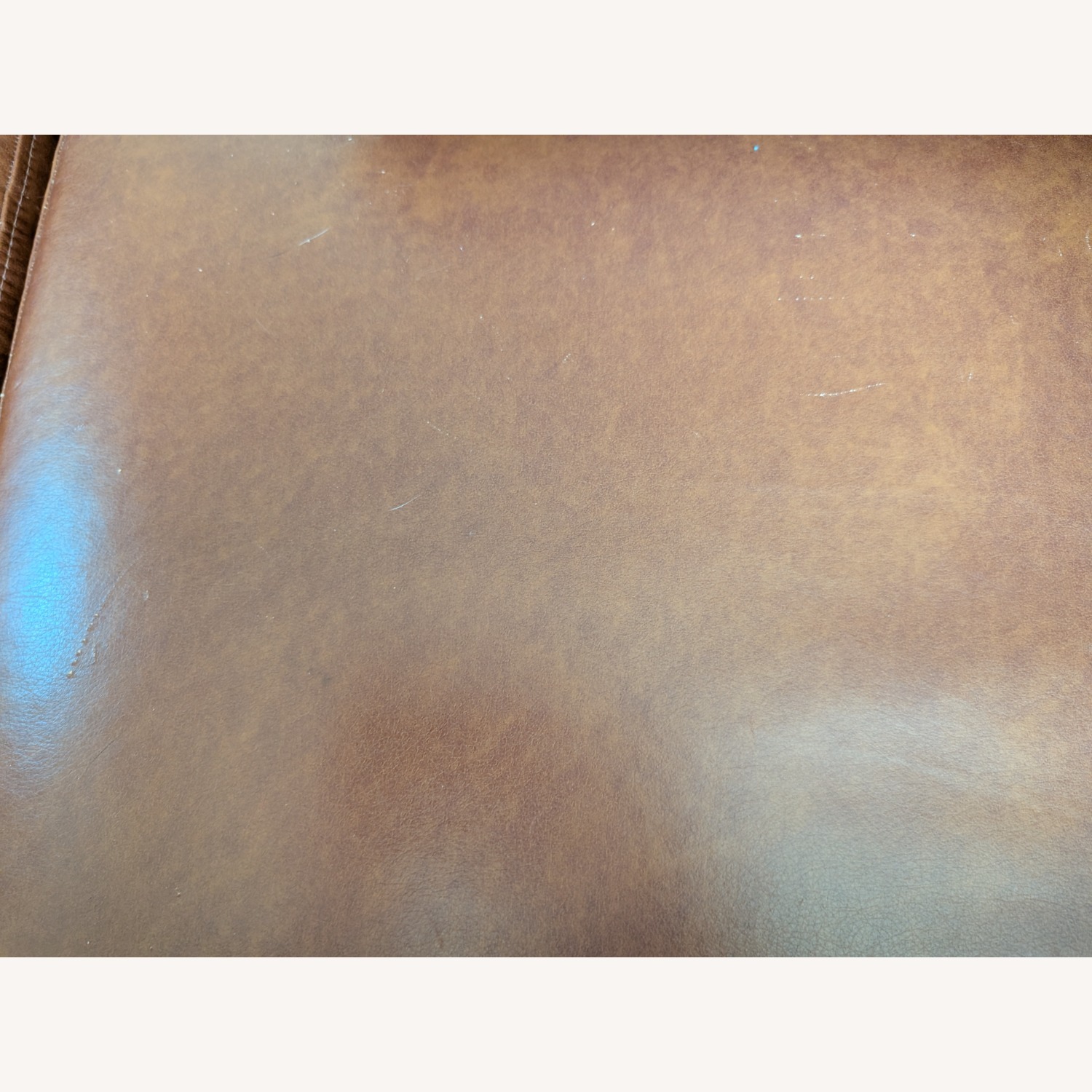 Burrow Nomad Light Brown Leather Loveseat with Ottoman - image-7