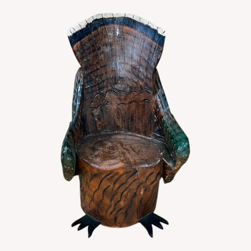 Used Carved tree Trunk Turkey Armchair for sale on AptDeco