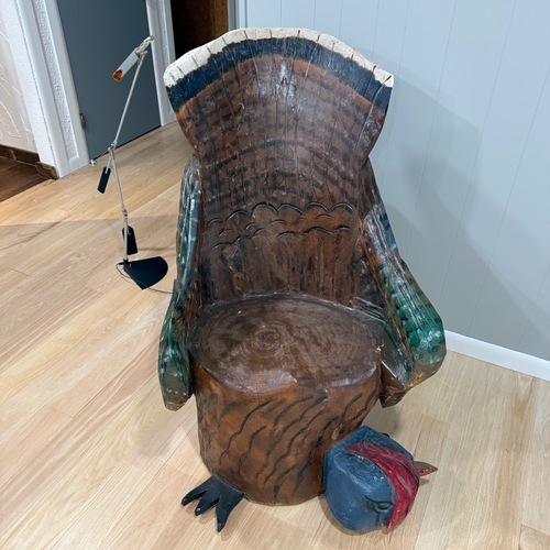 Used Carved tree Trunk Turkey Armchair for sale on AptDeco