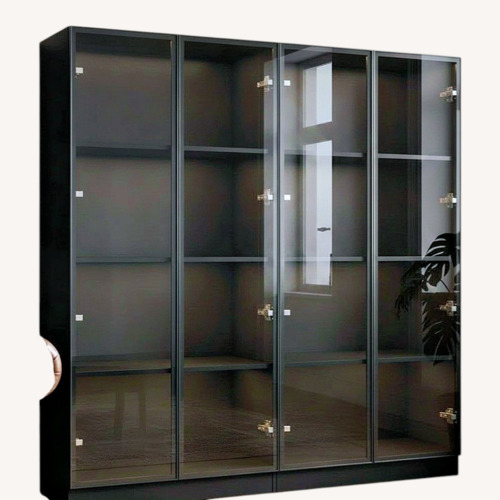 Used Modern Glass Display Case – Adjustable LED Lights for sale on AptDeco
