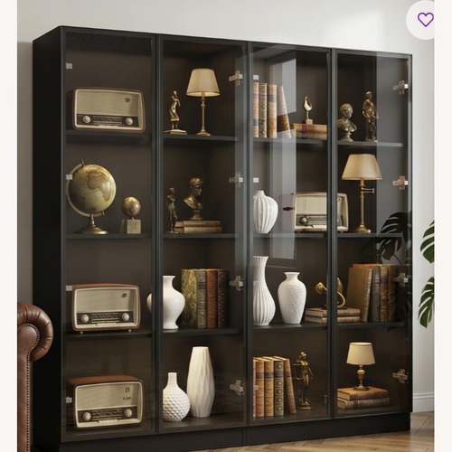 Used Modern Glass Display Case – Adjustable LED Lights for sale on AptDeco