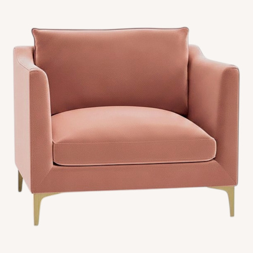 Used Interior Define Caitlin Pink Velvet Armchair for sale on AptDeco