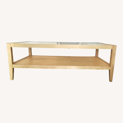 Used Strong Wood & Glass Coffee Table for sale on AptDeco