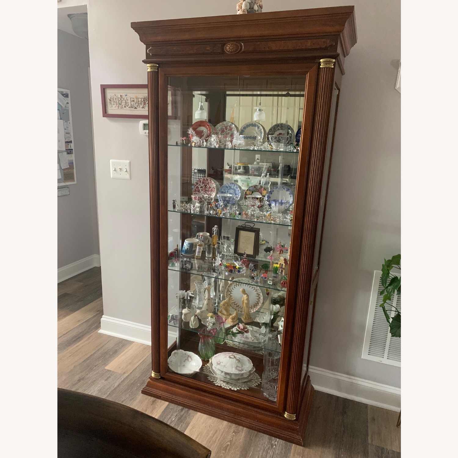 Dark Brown Glass Armoire - image-3