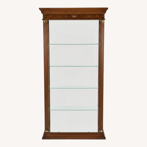 Used Dark Brown Glass Armoire for sale on AptDeco