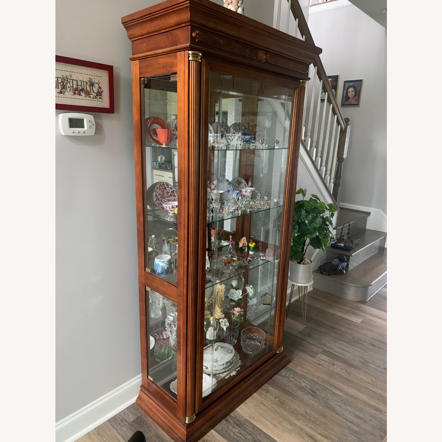 Dark Brown Glass Armoire - image-2