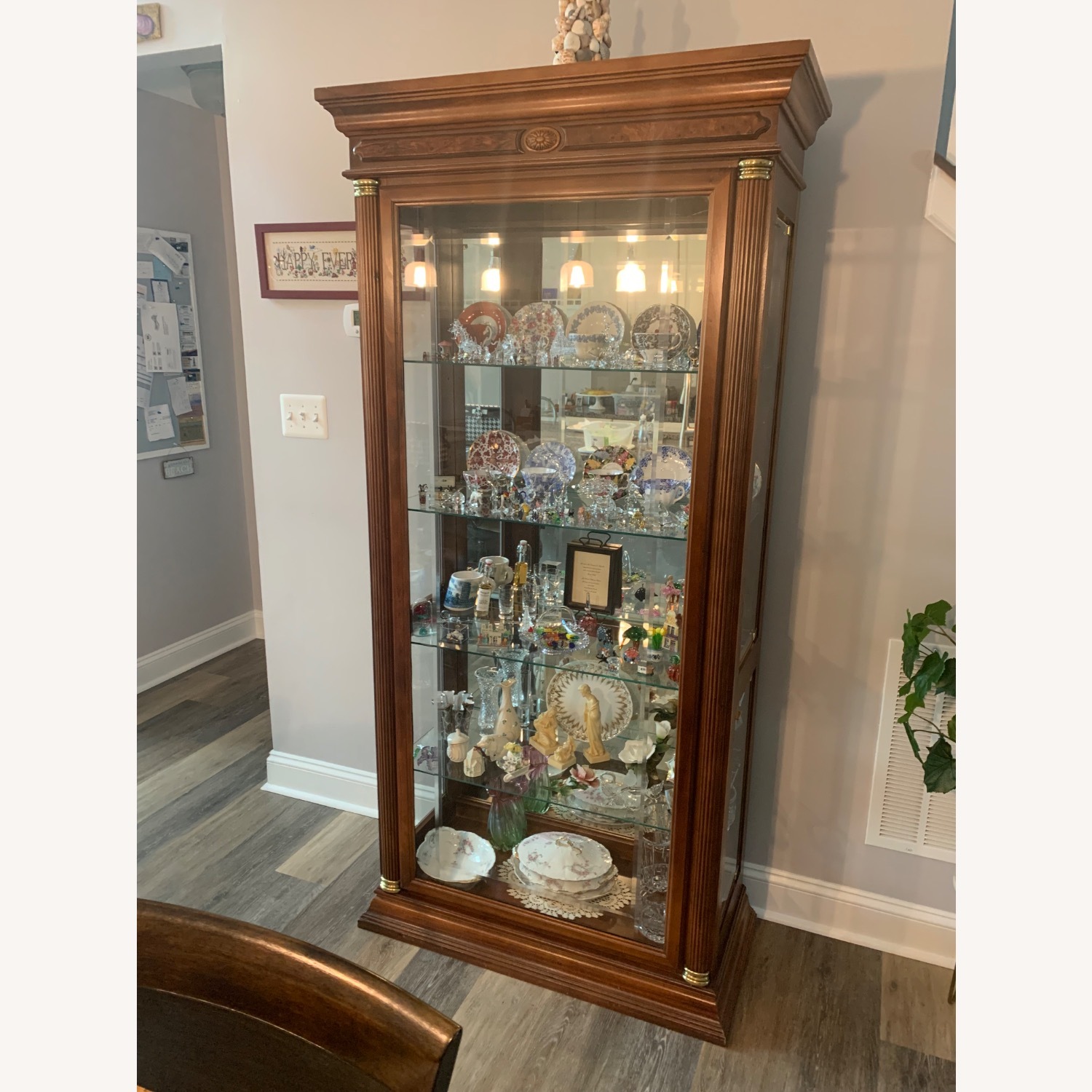 Dark Brown Glass Armoire - image-1