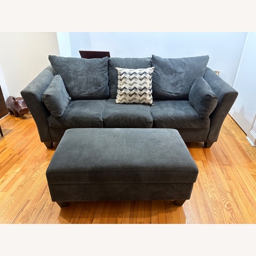 Used Bob's Discount Furniture Dark Gray 3+ Seater Sofa for sale on AptDeco
