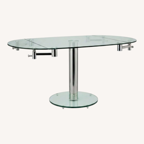 Used Expandable Glass Dining Table for sale on AptDeco