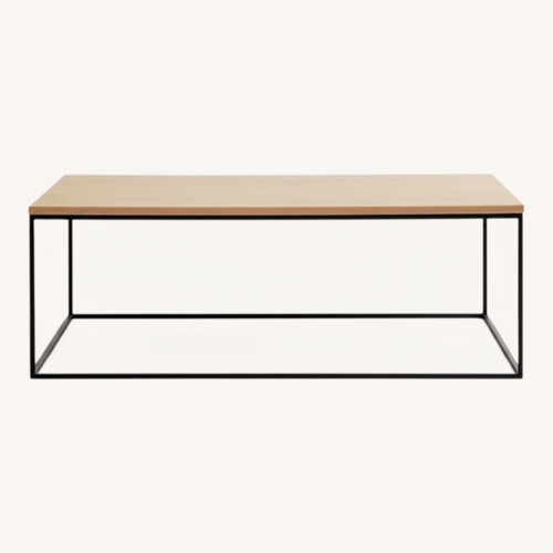 Used West Elm Streamline Natural Wood Coffee Table for sale on AptDeco