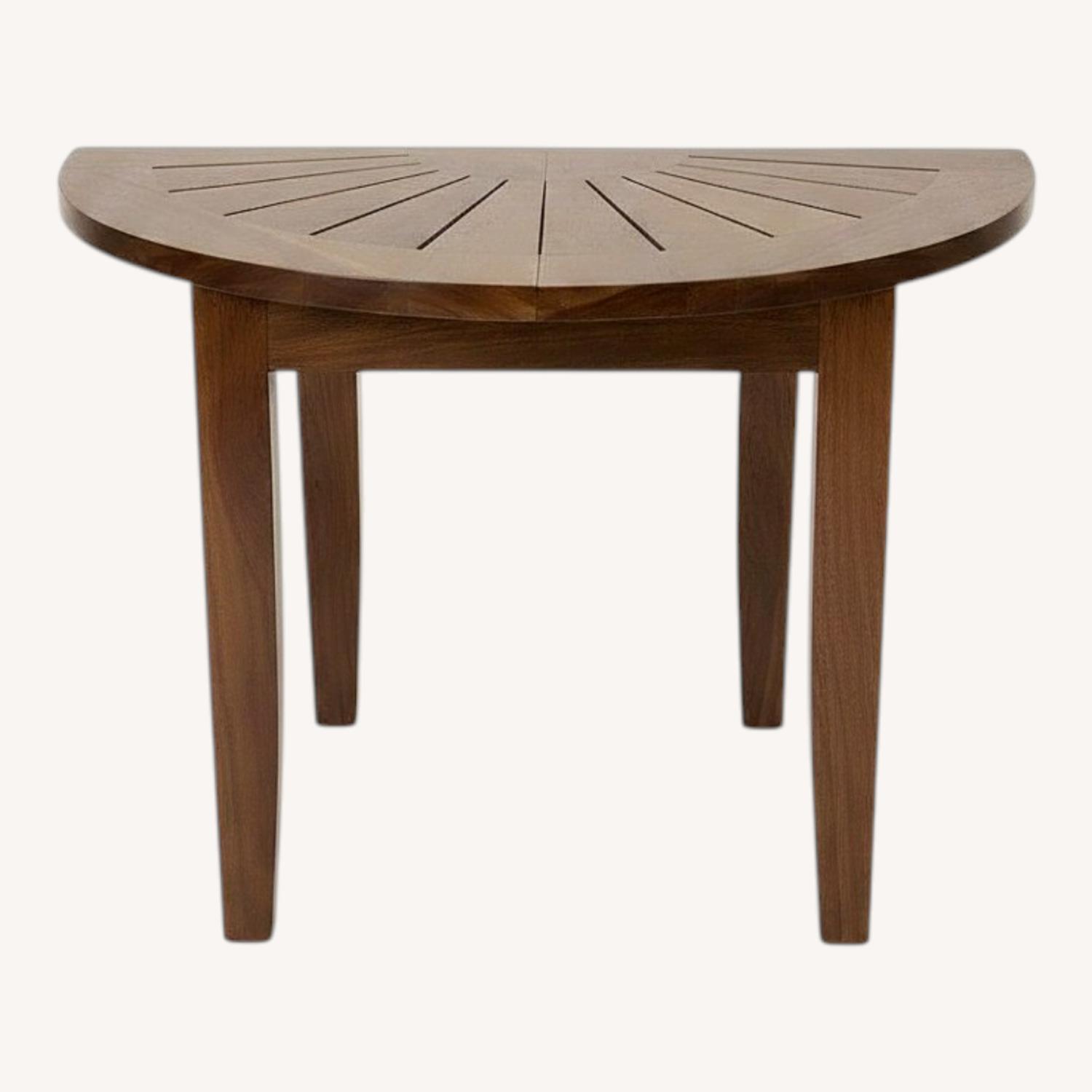 Lot of 4 Teak Corner Shower Bench Stools - image-0