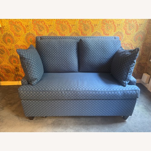 Used Carlyle Blue Fabric 2 Seater Sofa for sale on AptDeco